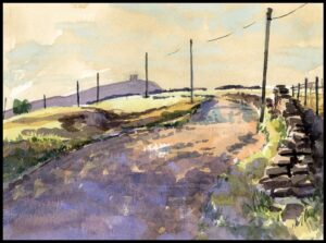 'Rivington Pike from George's Lane by Colin Callon, Framed Canvas Fine Art Print