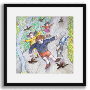 Flying with the Birds by Kate Collins. A framed fine art print.
