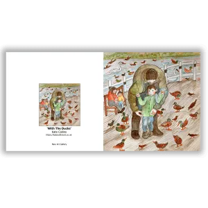 With the Ducks. An open card by Kate Collins