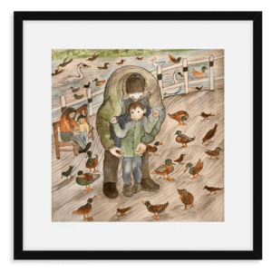 With the Ducks. A framed fine art print by Kate Collins