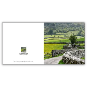 Austwick Lane, Yorkshire Dales. An open greetings card by Stephen Knowles