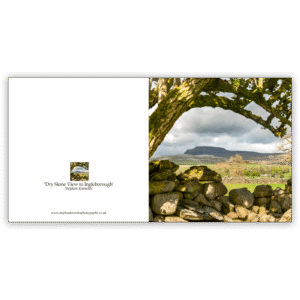 Drystone View to Ingleborough. A card by Stephen Knowles