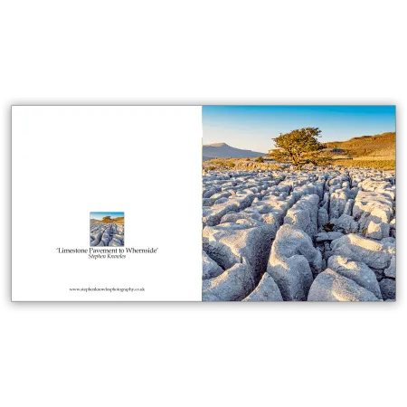 Limestone Pavement to Whernside. A card by Stephen Knowles