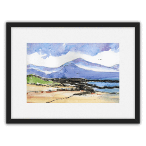 View of Eigg. A framed print by Rosie Rimmer