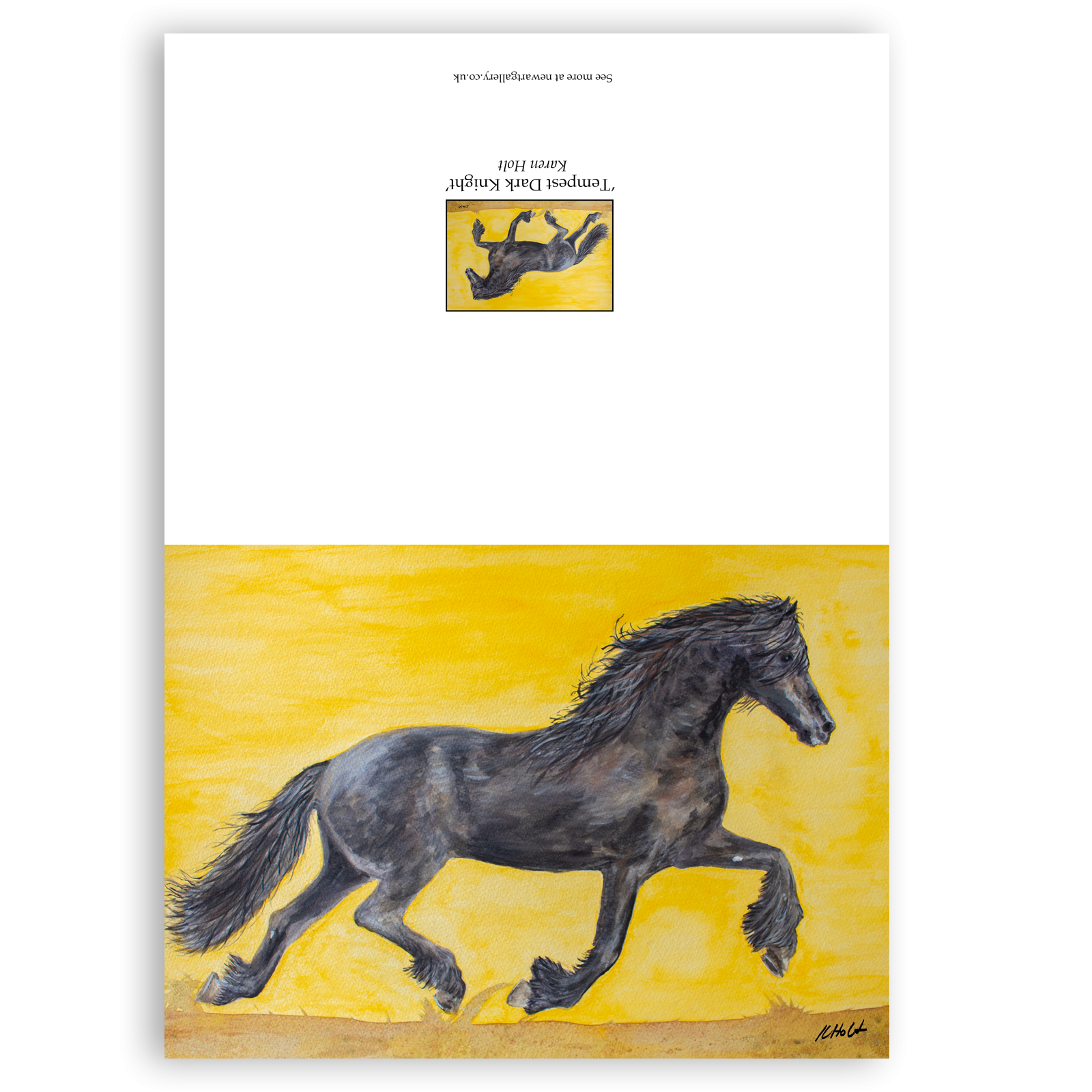 Tempest, Dark Night. Open card by Karen Holt