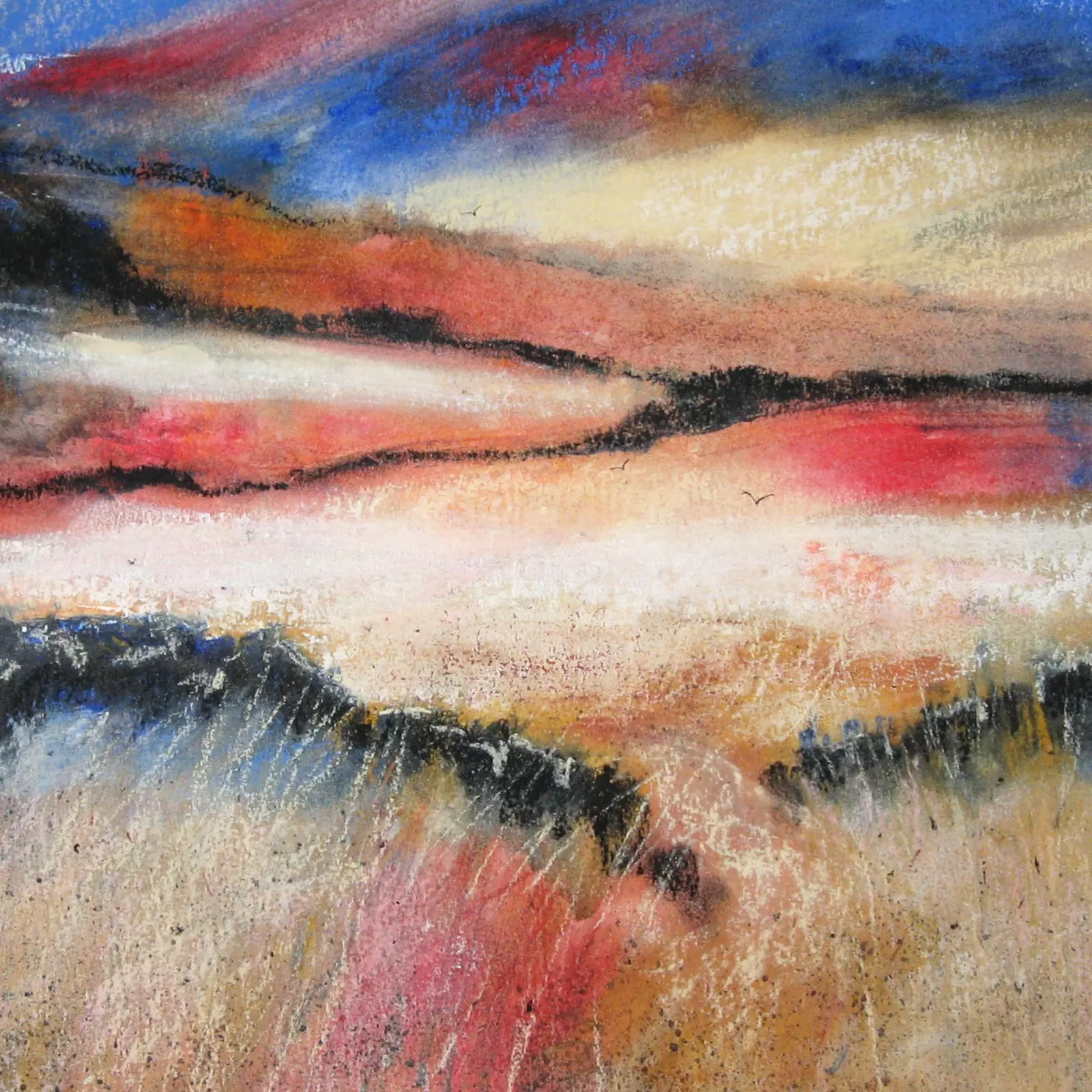 'Wild Moorland', Rosie Rimmer. A framed fine art print.