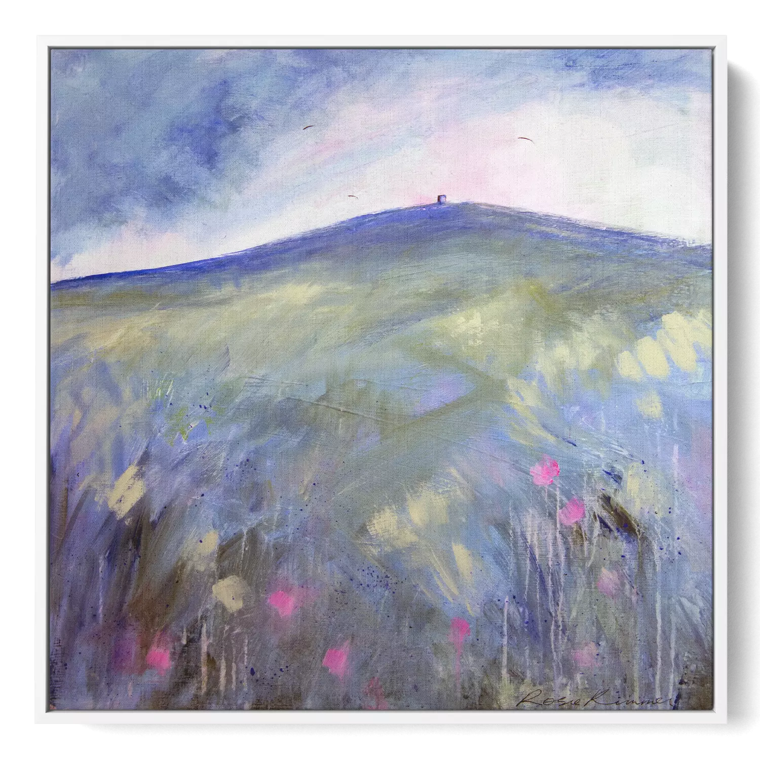'Rivington Pike: Breaking Dawn'. A float framed canvas art print by Rosie Rimmer.