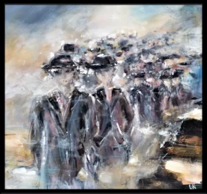 'Going To Work at the Mill' Lita Narayan. Art prints.