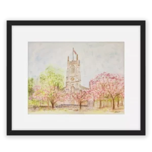 Horwich Parish Church by Karen Holt. Framed art print.