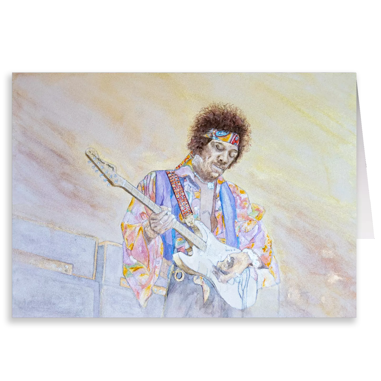 'Jimi' A card of Jimi Hendrix by Karen Holt