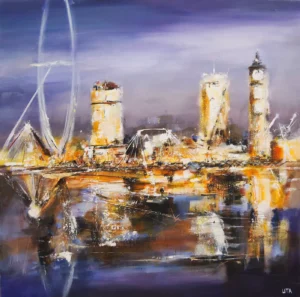 London Eye. An original painting by Lita Narayan