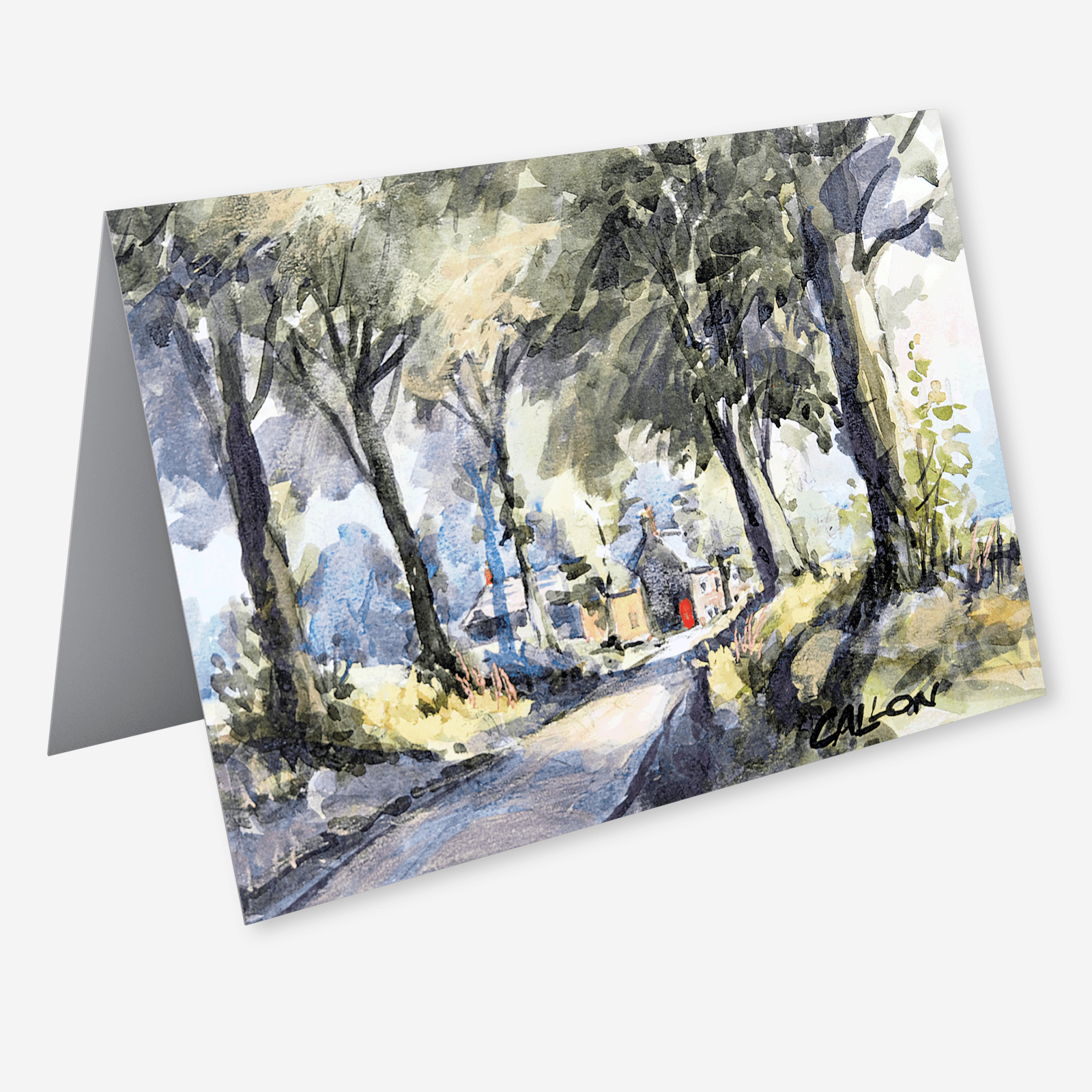Rivington Village. A card by Colin Callon.