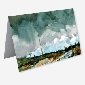 'Stormy Day on Winter Hill' A greetings card by Colin Callon