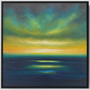 'At the End of the Day'. A float framed canvas art print by Julia Everett.