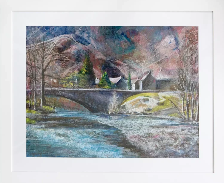 'Grange at Borrowdale'. An original painting by Pat Richardson.