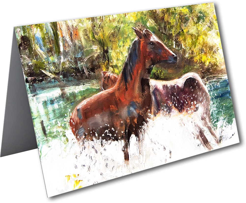'River Horses' Pam Wakefield Artcard