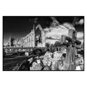 'Bolton Abbey', Stephen Knowles. Black framed canvas print.