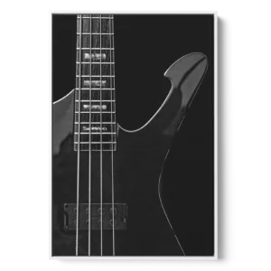'Ibanez Iceman Bass Guitar'. Framed art canvas print.