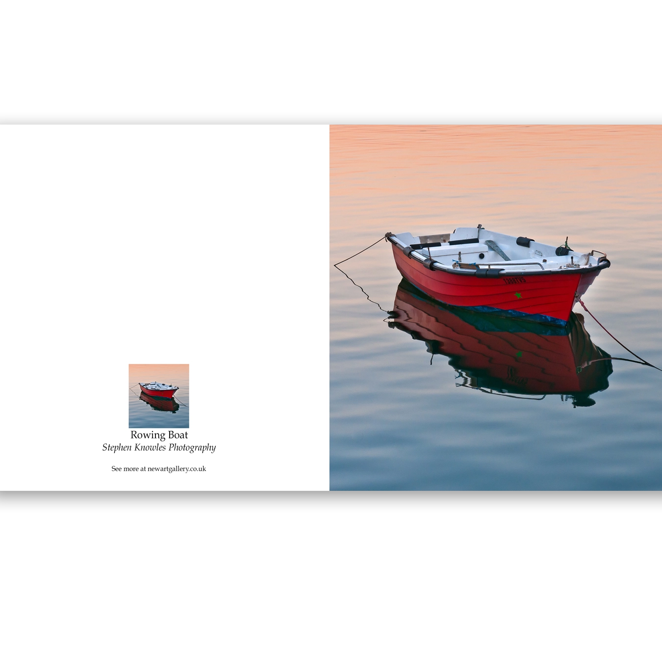 'Rowing Boat', Stephen Knowles Photography. Fine Art Card.