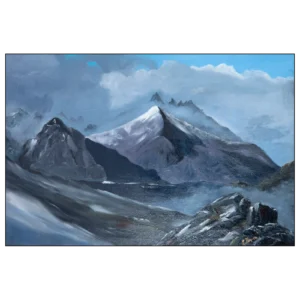 'Cuillins of Skye'. A card by Ena Mann.