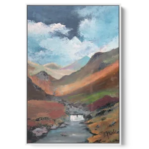'Cumbria Scene'. Float framed wall art by Ena Mann