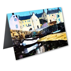 'Scottish Harbour'. An open fine art card.