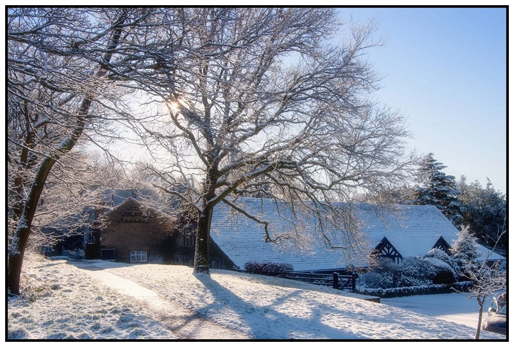 'Snowy Hall Barn' David Ruaux Original Photo