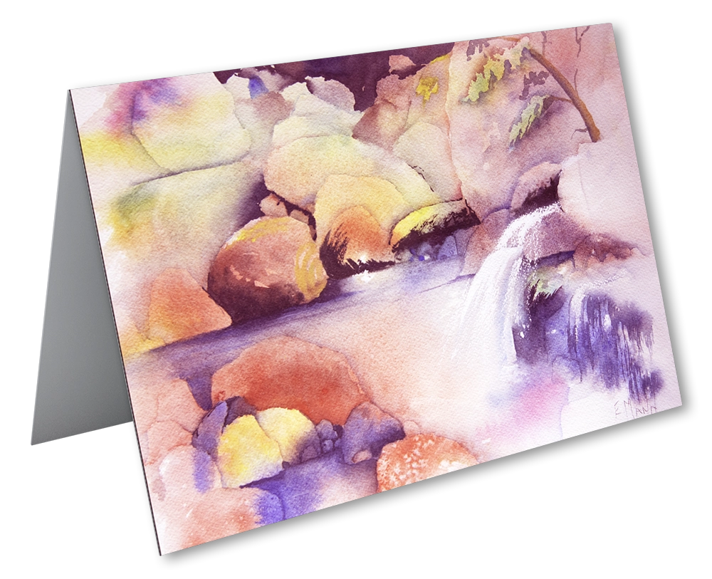 'Mountain Spring', Ena Mann. Card front.