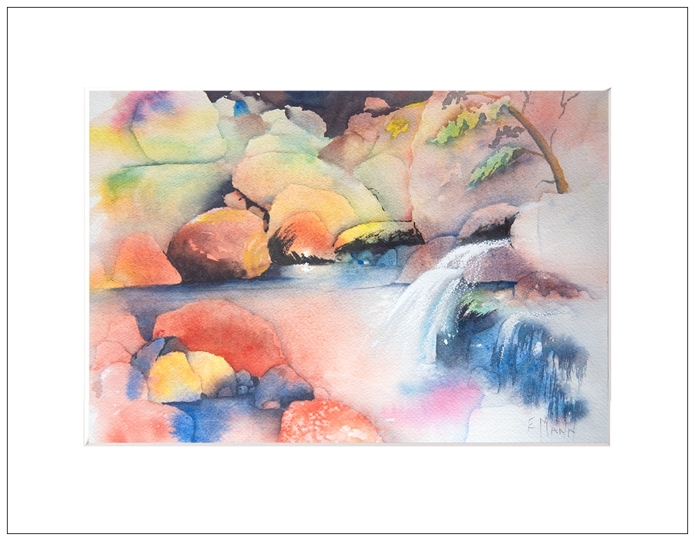 'Mountain Spring', Ena Mann. Mounted fine art print.