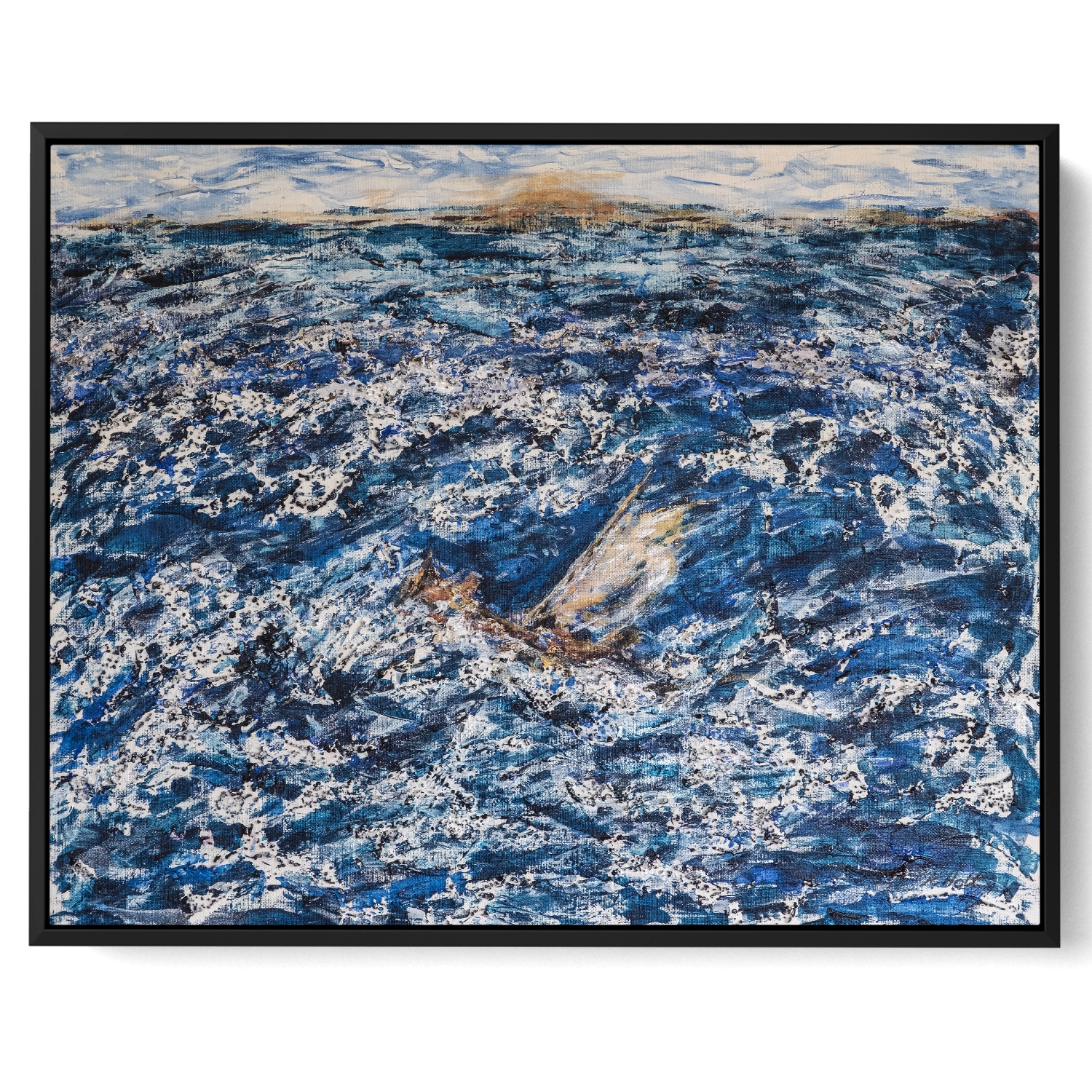 'Sometimes I Can Be An Island', Karen Holt. Framed canvas art print.