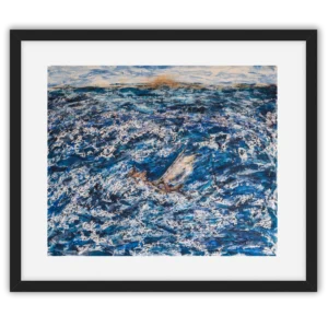 'Sometimes I Can Be An Island', Karen Holt. Framed art print.