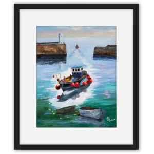 'Coming Home', Ena Mann. Framed art print.