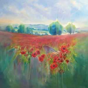 'Beautiful England'. An original painting by Gill Bustamante.