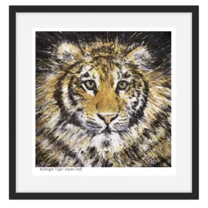 'Midnight Tigar', Karen Holt. A framed fine art print.