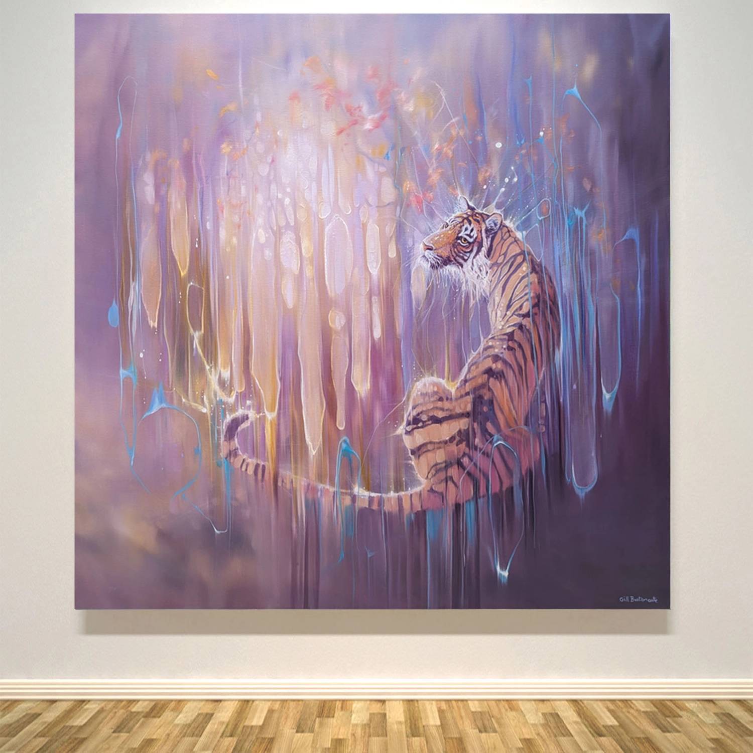 'Tiger in the Purple Ether', on wall.