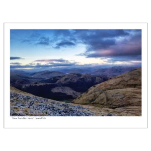 'View from Ben Nevis'. A fine art print by Lewis Firth.