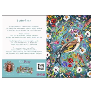 'ButterfinchI'. A RedBetty fine art card.