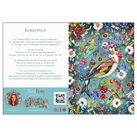 'ButterfinchI'. A RedBetty fine art card.