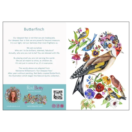 'Butterfinch II'. A RedBetty fine art card.