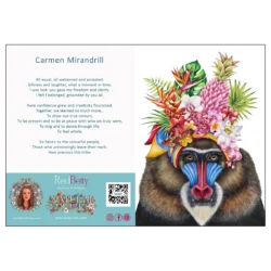 'Carmen Mirandrill II' A RedBetty fine art card.