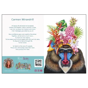 'Carmen Mirandrill II' A RedBetty fine art card.