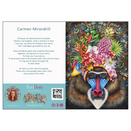 'Carmen Mirandrill' A RedBetty fine art card.