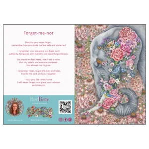'Forget Me Not', A RedBetty fine art card.