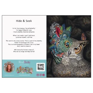 'Hide and Seek'. A RedBetty greetings card.