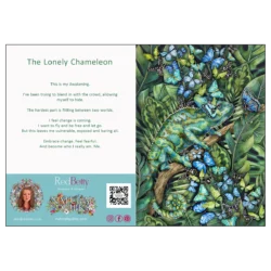 'The Lonely Chameleon', Leanne Dunstan. RedBetty art card.