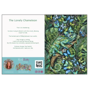 'The Lonely Chameleon', Leanne Dunstan. RedBetty art card.