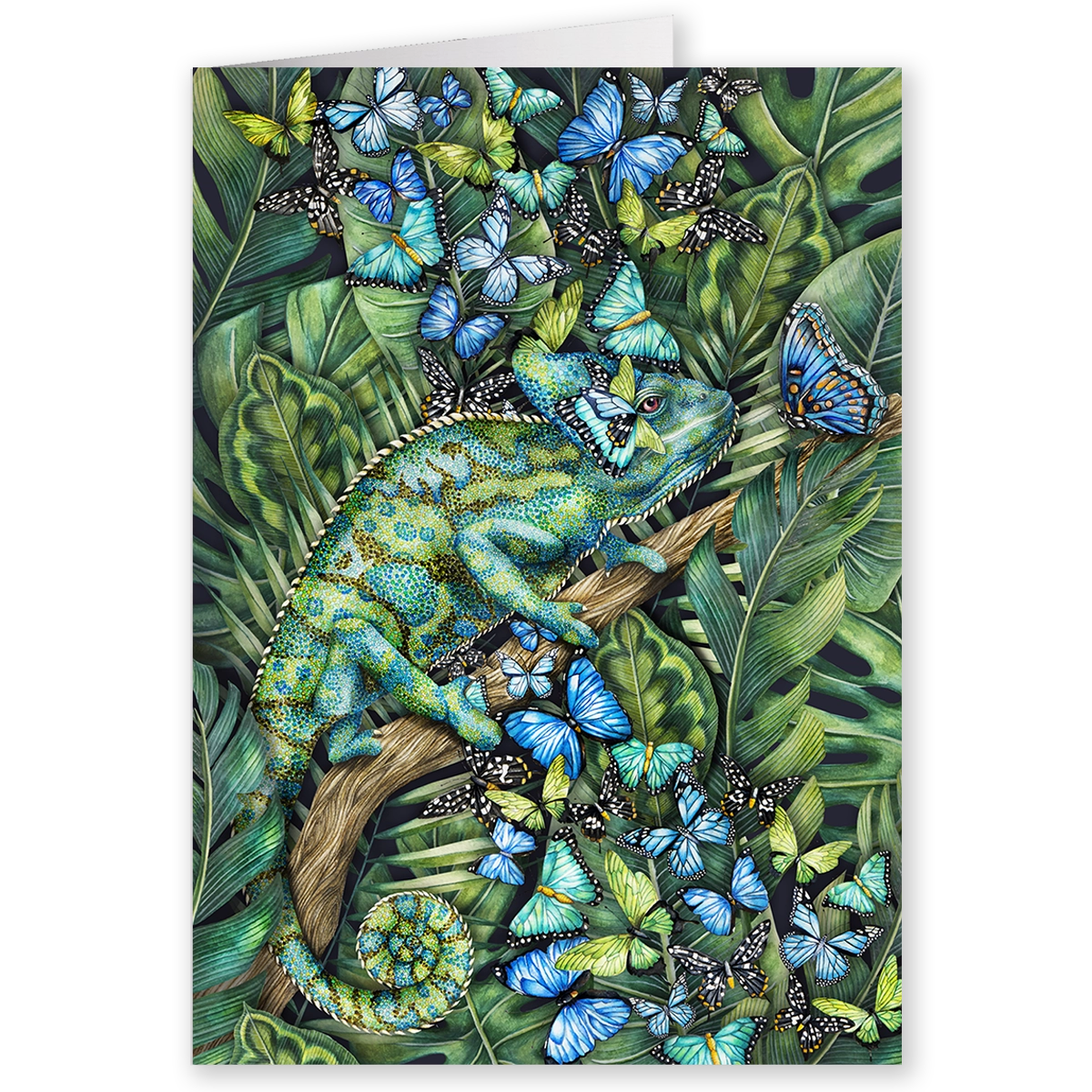 'The Lonely Chameleon', Leanne Dunstan. RedBetty art card.