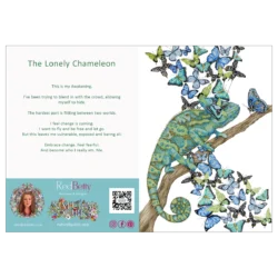 'The Lonely Chameleon II', Leanne Dunstan. RedBetty art card.