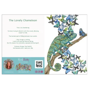'The Lonely Chameleon II', Leanne Dunstan. RedBetty art card.