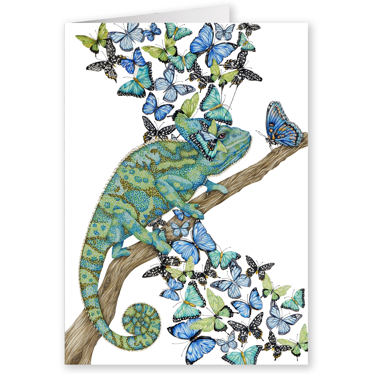 'The Lonely Chameleon II', Leanne Dunstan. RedBetty art card.